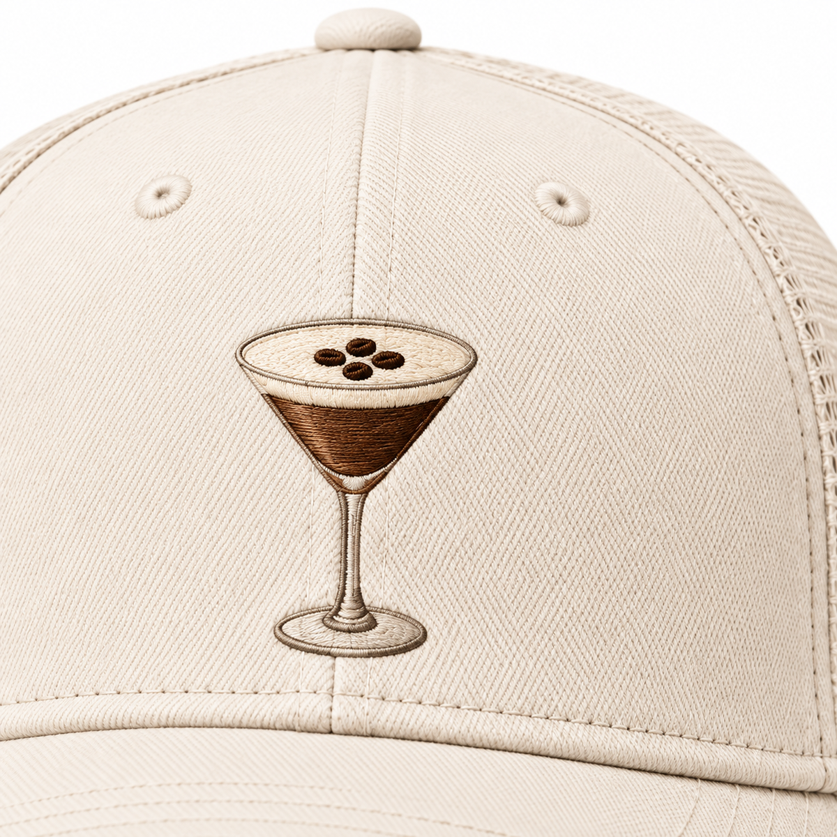 Crema Martini — embroidery detail